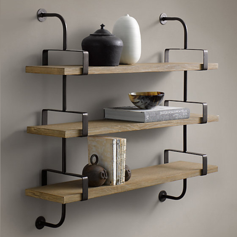 Полка из Дуба RH SHELVING & LEDGES 105 см Графит в Самаре | Loft Concept 