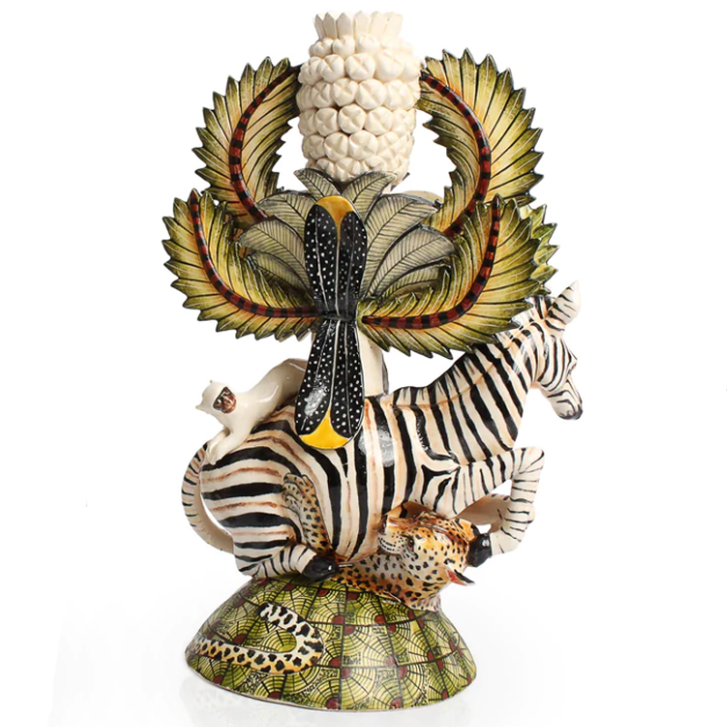 Подсвечник Зебры Zebra and Leopard Candle Holders Зеленый в Самаре | Loft Concept 