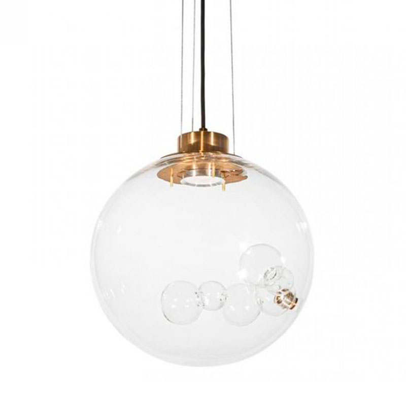 Подвесной светильник Lamps Inside Bubbles side round Золотой Прозрачный в Самаре | Loft Concept 