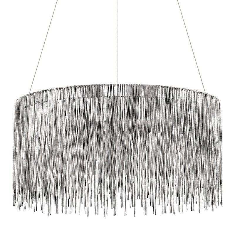 Люстра Atlantis Chain Chandelier Round Chrome Хром в Самаре | Loft Concept 