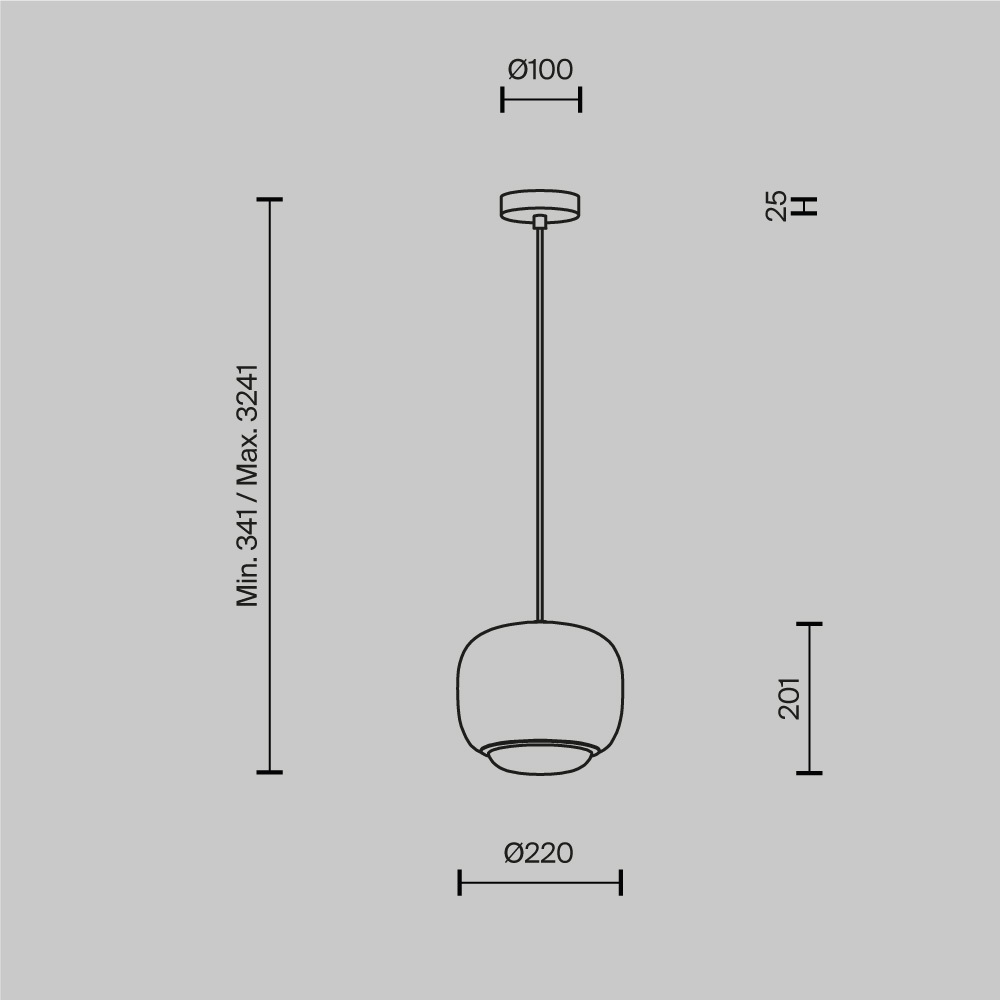 Подвесной светильник Brio Черный 3000К 12Вт в Самаре