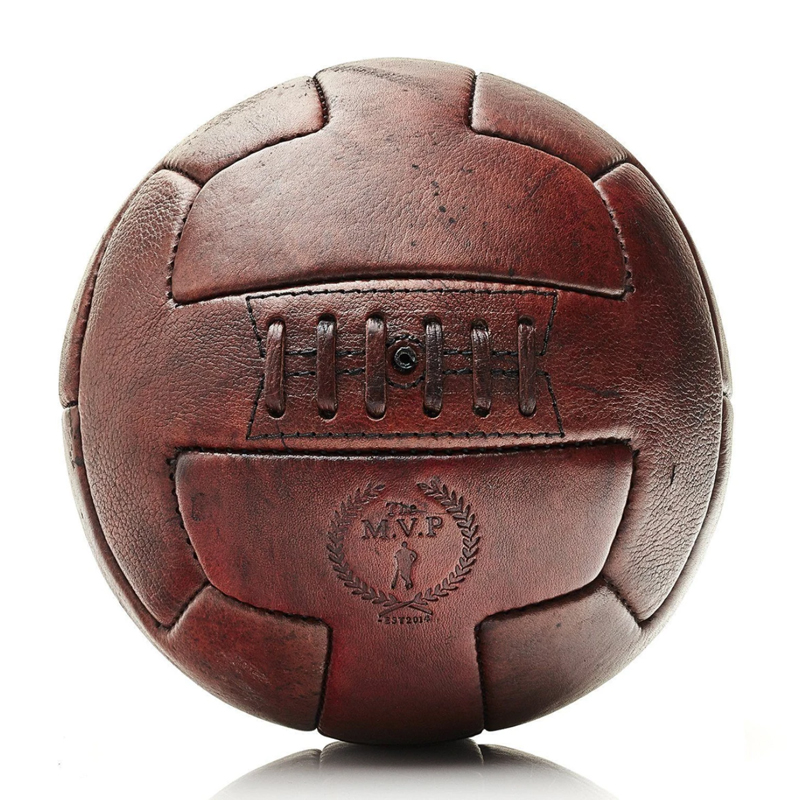 Футбольный Мяч из коричневой Кожи RETRO HERITAGE BROWN LEATHER T SOCCER BALL Коричневый винтаж в Самаре | Loft Concept 