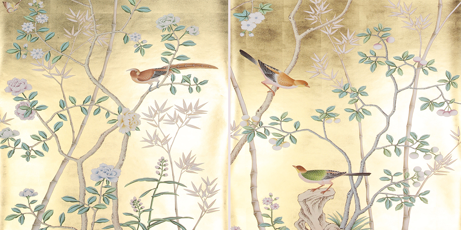 Обои ручная роспись Portobello Deep Rich Gold - фото №1