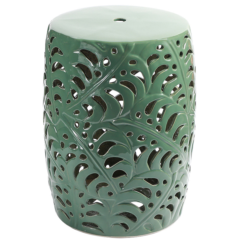 Керамический табурет Green Leaves Ceramic Stool Зеленый шалфей в Самаре | Loft Concept 