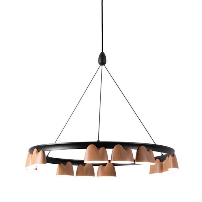 Люстра Collection Wooden Eco Light  Черный матовый Прозрачный в Самаре | Loft Concept 