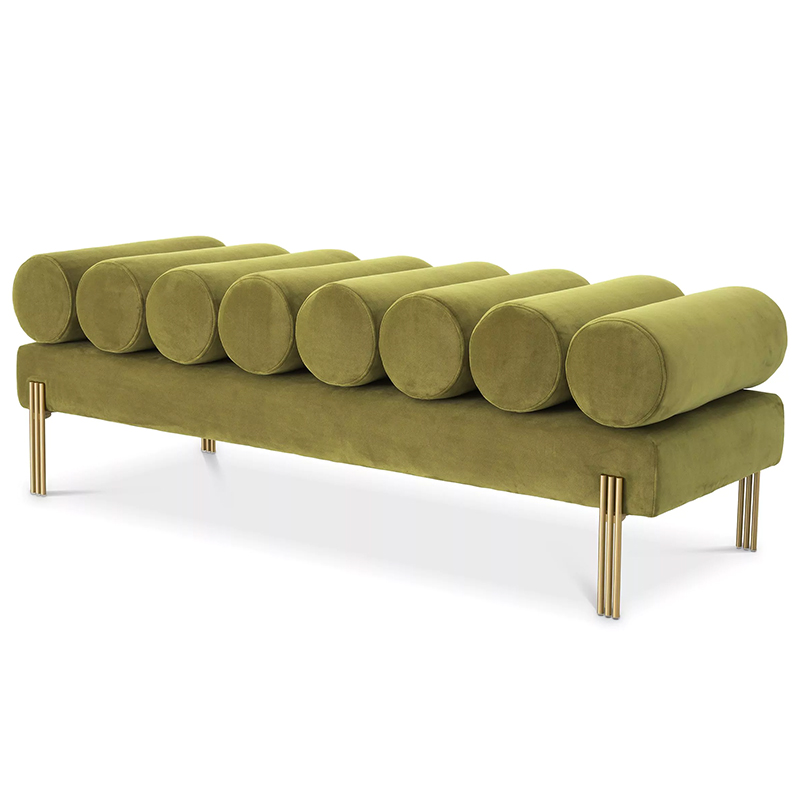 Банкетка Eichholtz Bench Oxley Green Зеленый Латунь в Самаре | Loft Concept 