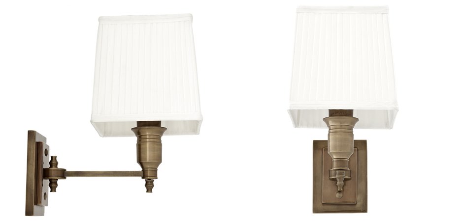 Бра Wall Lamp Lexington Single Brass+White Бра Wall Lamp Lexington Single Brass+White - Loft-Concept в Самаре