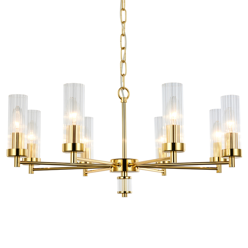 Люстра Jeanette Chandelier Gold 66 Глянцевое золото Прозрачный в Самаре | Loft Concept 