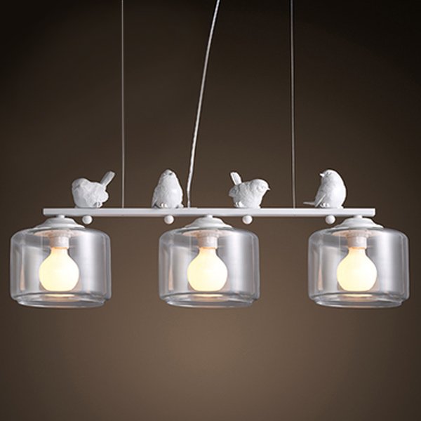 Светильник Provence Bird Pendant Line 3 cylinder Белый в Самаре | Loft Concept 