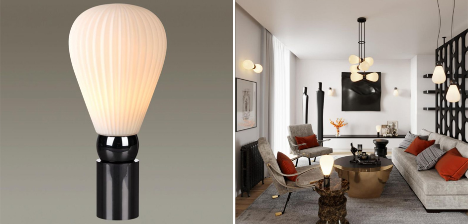 Настольная Лампа Cappadocia Черно-белая Настольная Лампа Cappadocia Черно-белая - Loft-Concept в Самаре
