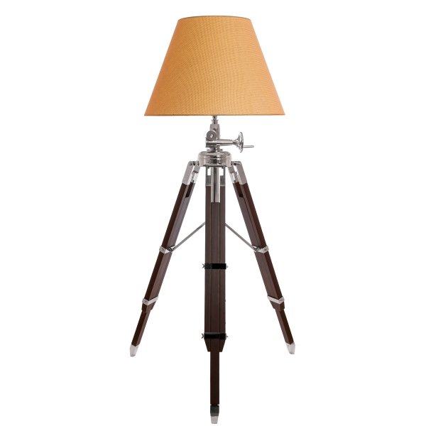 Напольная лампа Tripod Floor Lamp Бежево-серый Коричневый в Самаре | Loft Concept 