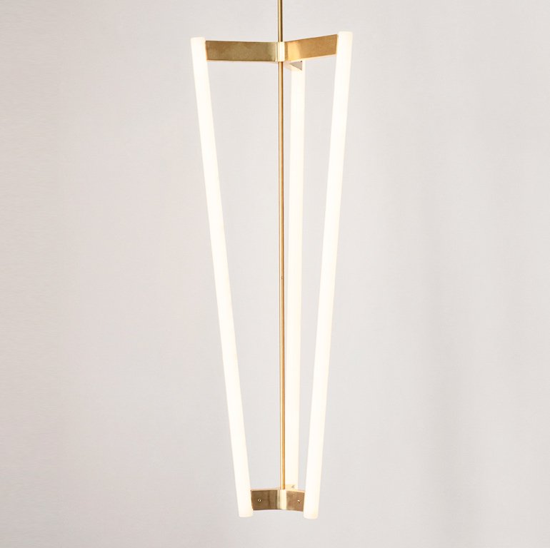 Люстра Michael Anastassiades TUBE CHANDELIER Латунь Белый в Самаре | Loft Concept 