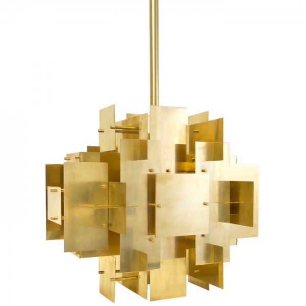 Люстра Jonathan Adler PUZZLE CHANDELIER Латунь в Самаре | Loft Concept 