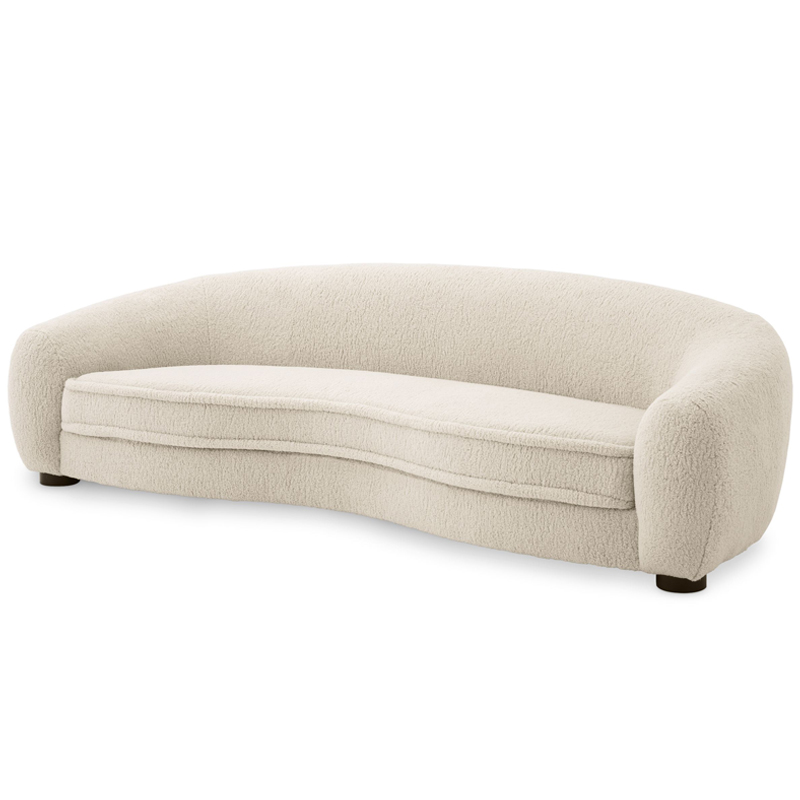 Диван Eichholtz Sofa Freud cream Кремовый Черный в Самаре | Loft Concept 