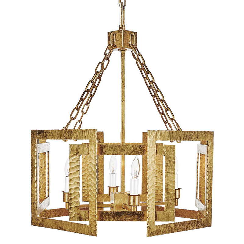 Люстра Textured Cage Pendant Lamp Gold Chandelier Золотой в Самаре | Loft Concept 