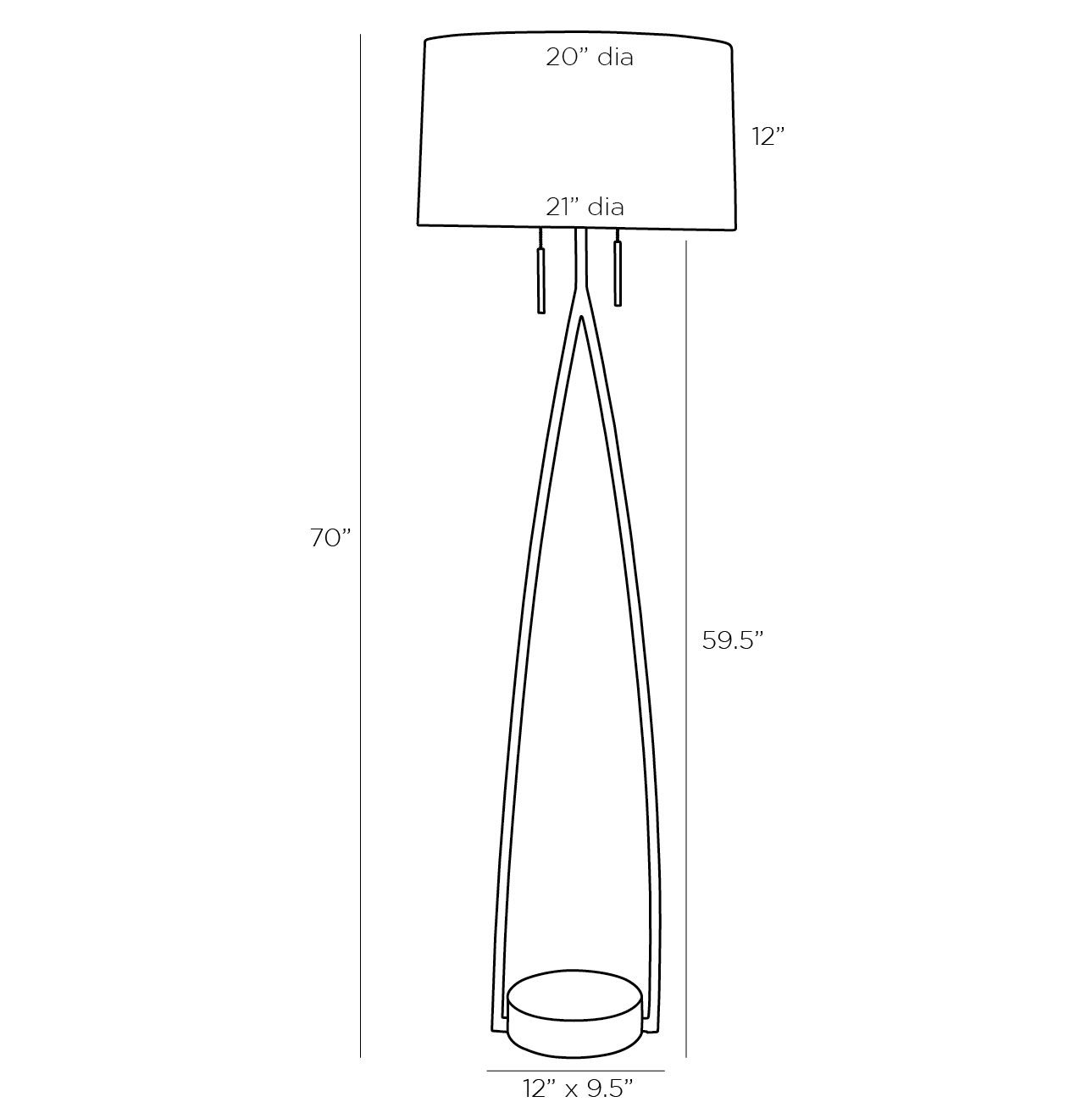 Торшер Arteriors KENNA FLOOR LAMP в Самаре