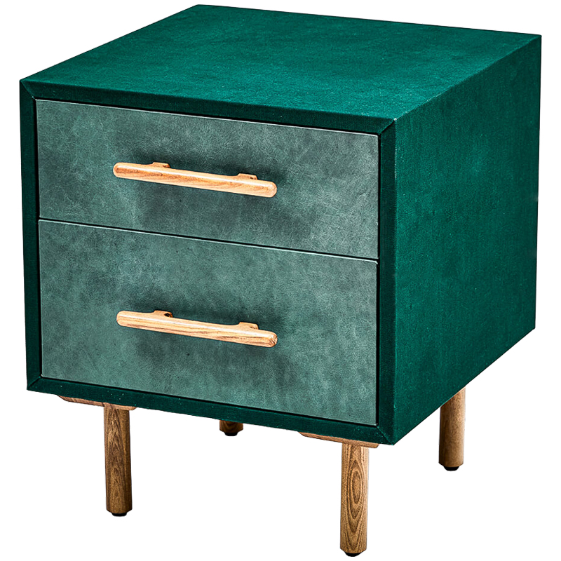 Тумба Smoky Green Nightstand Изумрудный Древесина в Самаре | Loft Concept 