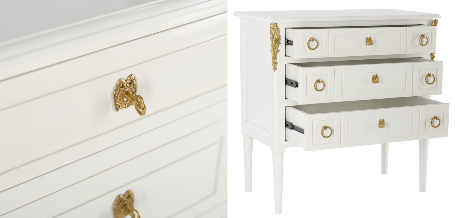 Комод белый L.XV CHEST OF DRAWERS Aurore - фото