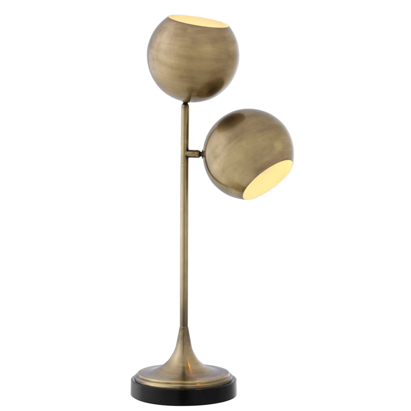 Настольная лампа Eichholtz Table Lamp Compton brass Латунь Античная полированная Черный в Самаре | Loft Concept 