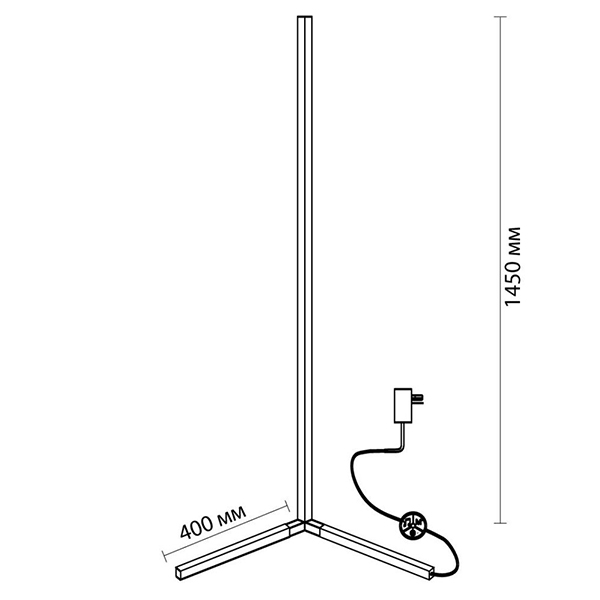 Торшер Trumpet Tube Black Angled в Самаре