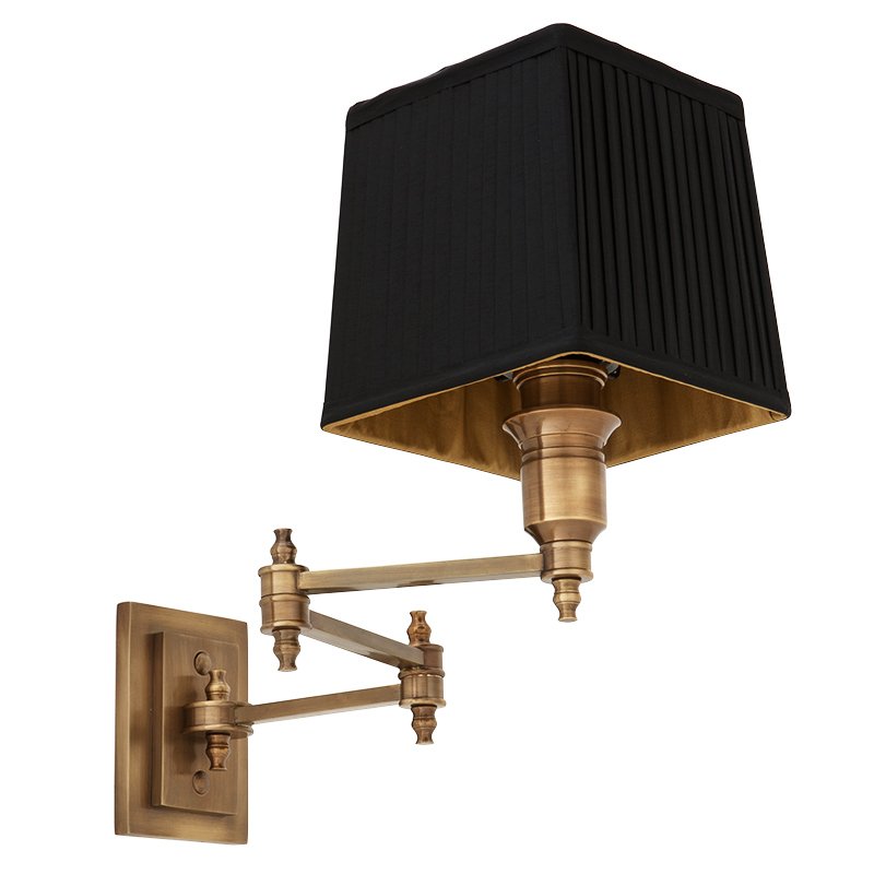 Бра Wall Lamp Lexington Swing Brass+Black Латунь Античная полированная Черный в Самаре | Loft Concept 