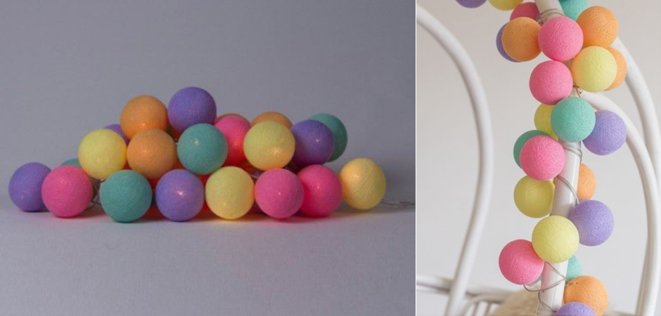 Гирлянда хлопковые фонарики Сotton Ball Ice Cream - Loft-Concept в Самаре