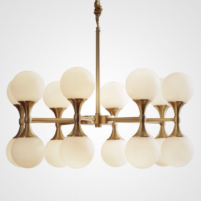 Люстра Hudson Valley Lighting Astoria Chandelier Белый Латунь в Самаре | Loft Concept 