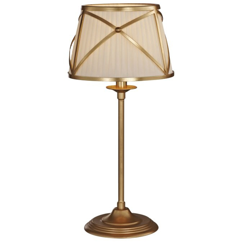 Настольная лампа с абажуром Provence Lampshade Light Gold Table Lamp Золотой Бежевый в Самаре | Loft Concept 