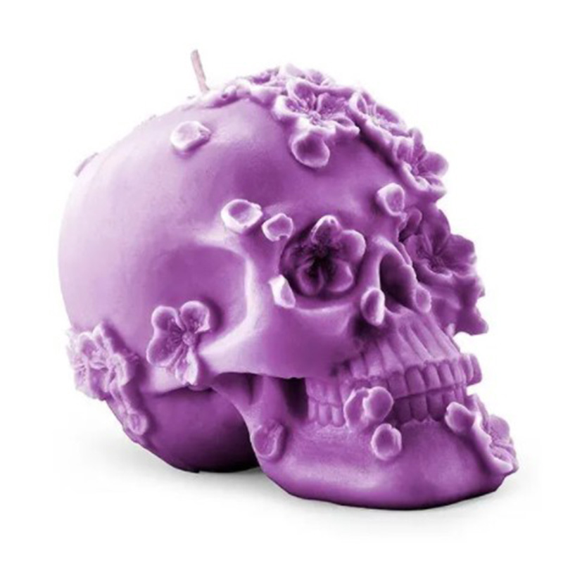 Свеча Purple Flowers Skull Пурпурный в Самаре | Loft Concept 