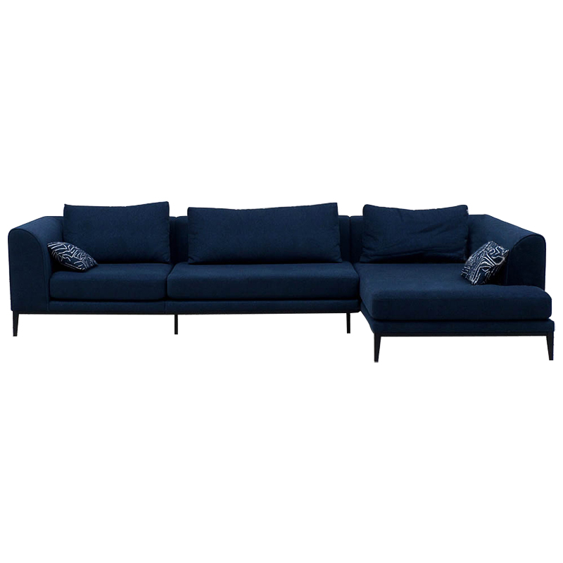 Угловой диван Ferguson Deep Blue Sofa Темно-синий в Самаре | Loft Concept 