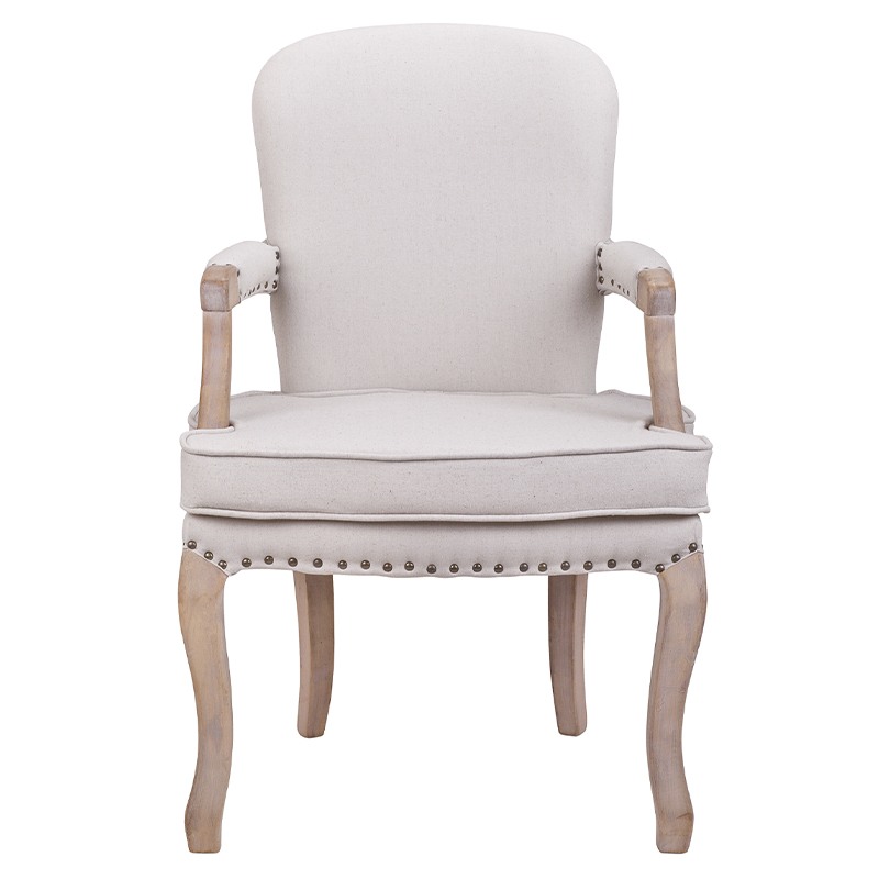 Кресло Aubrey Classical Armchair beige flax Бежевый Коричневый в Самаре | Loft Concept 