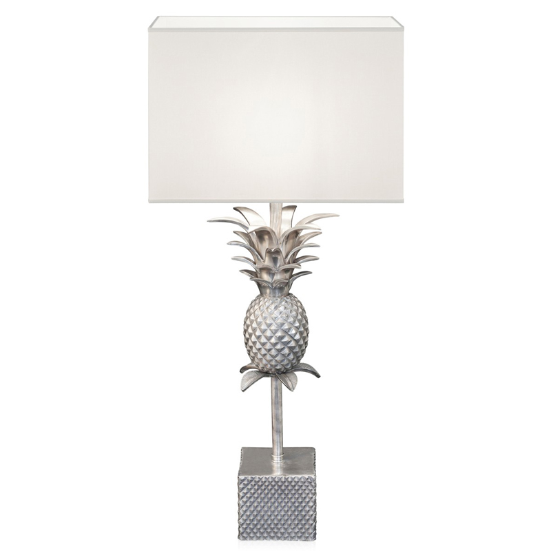 Настольная лампа LAMPTABLE PINEAPPLE STRAIGHT white Белый Серебряный в Самаре | Loft Concept 