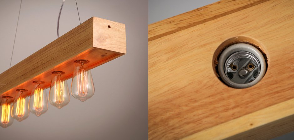 Люстра Loft Wooden Lighting Line Pendant Люстра Loft Wooden Lighting Line Pendant - Loft-Concept в Самаре