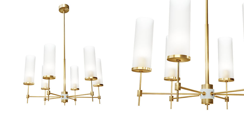Люстра Дизайнерская Candle Holder из Сатинированной Латуни Люстра Дизайнерская Candle Holder из Сатинированной Латуни - Loft-Concept в Самаре