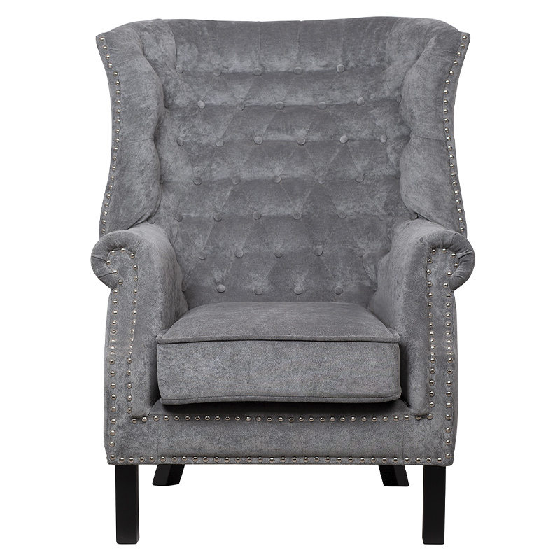 Кресло Charlie Armchair grey velour Серый в Самаре | Loft Concept 