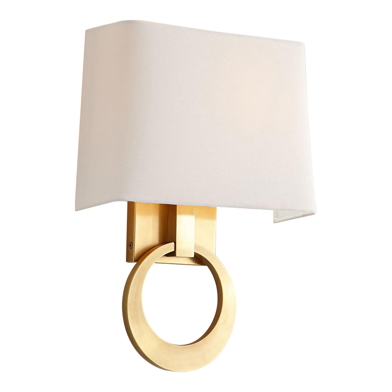 Бра Dana Sconce Brass Ring Латунь Белый в Самаре | Loft Concept 