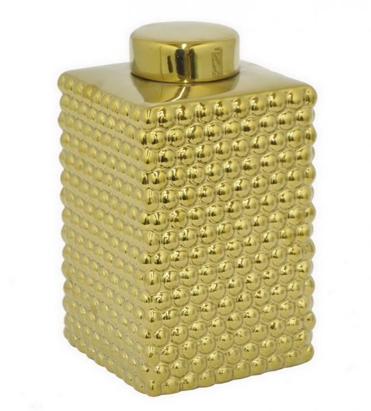 Сосуд с крышкой Chaplet Gold Big Золотой Сосуд с крышкой Chaplet Gold Big Золотой в Самаре | Loft Concept