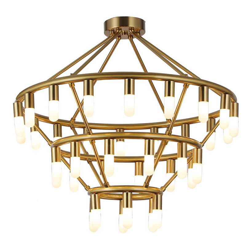 Люстра Maynor Candles Chandelier Латунь в Самаре | Loft Concept 