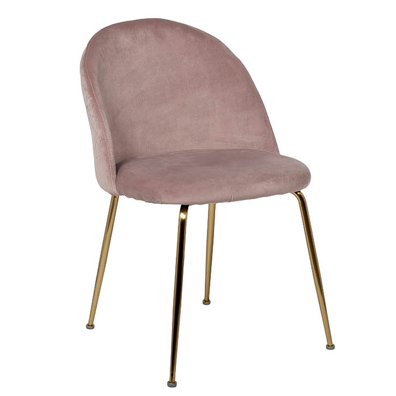 Стул Sadler Chair pink velor Розовый (Rose) Золотой в Самаре | Loft Concept 