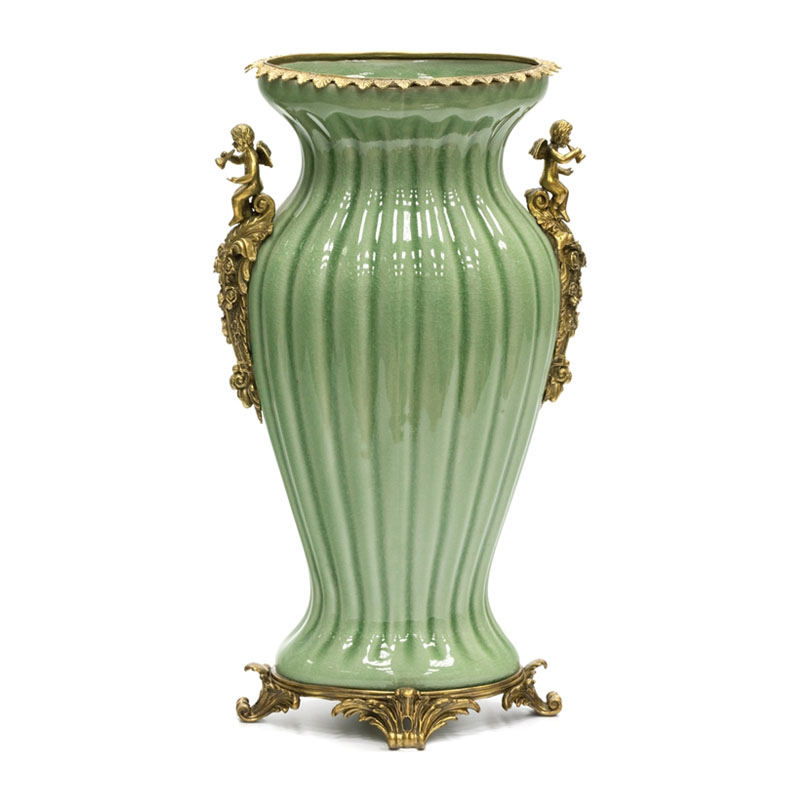 Ваза Bronze Angel Vase green Бронза Зеленый в Самаре | Loft Concept 