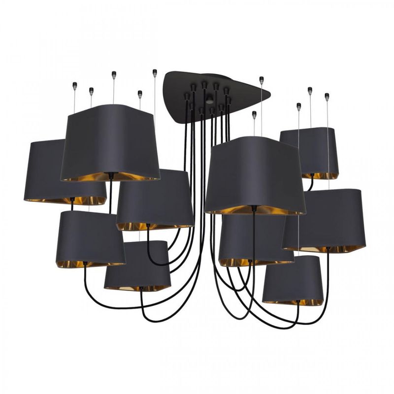 Люстра Designheure Lighting Black Grand Nuage10 плафонов Черный Золотой в Самаре | Loft Concept 