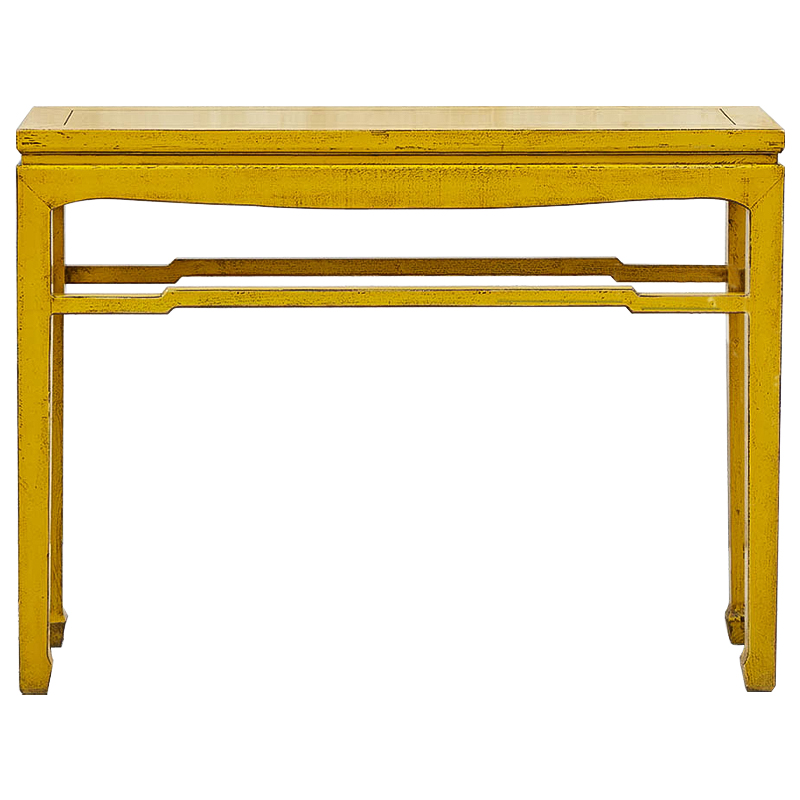 Консоль в китайском стиле из массива сосны Yellow Chinese Collection Console Желтый Консоль в китайском стиле из массива сосны Yellow Chinese Collection Console Желтый в Самаре | Loft Concept