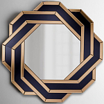 Зеркало восьмиугольное в черно-золотистой раме Pairing варинант исполнения - 1 | Loft Concept в Самаре