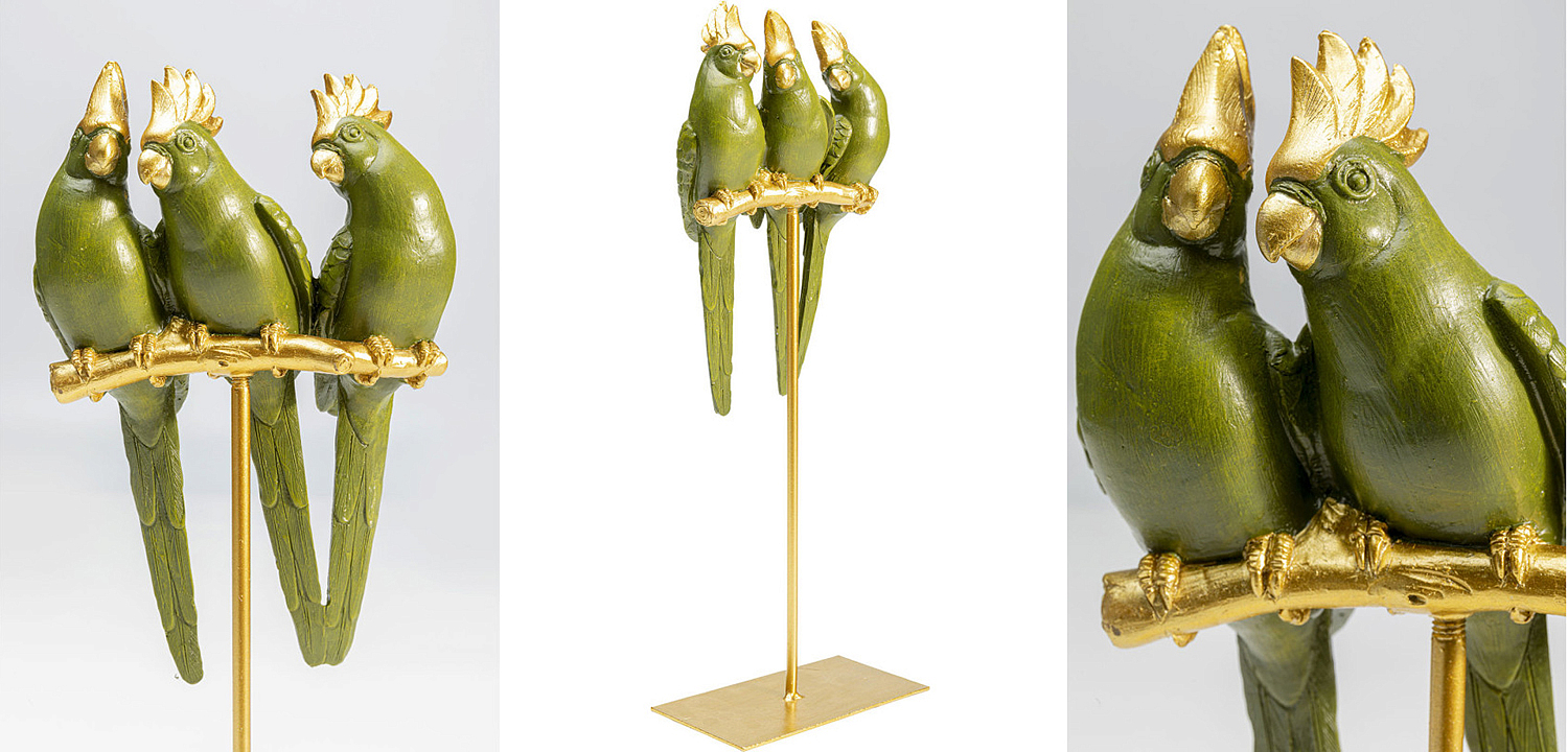 Статуэтка Three Green Parrots Статуэтка Three Green Parrots - Loft-Concept в Самаре