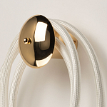 Бра с круглым золотистым основанием и белыми изогнутыми световыми линиями Luke Lampco Tracer Lamp варинант исполнения - 3 | Loft Concept в Самаре