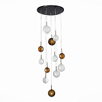 Люстра светодиодная с сферическими стеклянными плафонами Splatter варинант исполнения - 6 | Loft Concept в Самаре