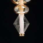 Подвесной светильник с вертикальной композицией из прозрачных и янтарных стеклянных шаров и ромбов Gabriel Scott Luna варинант исполнения - 8 | Loft Concept в Самаре