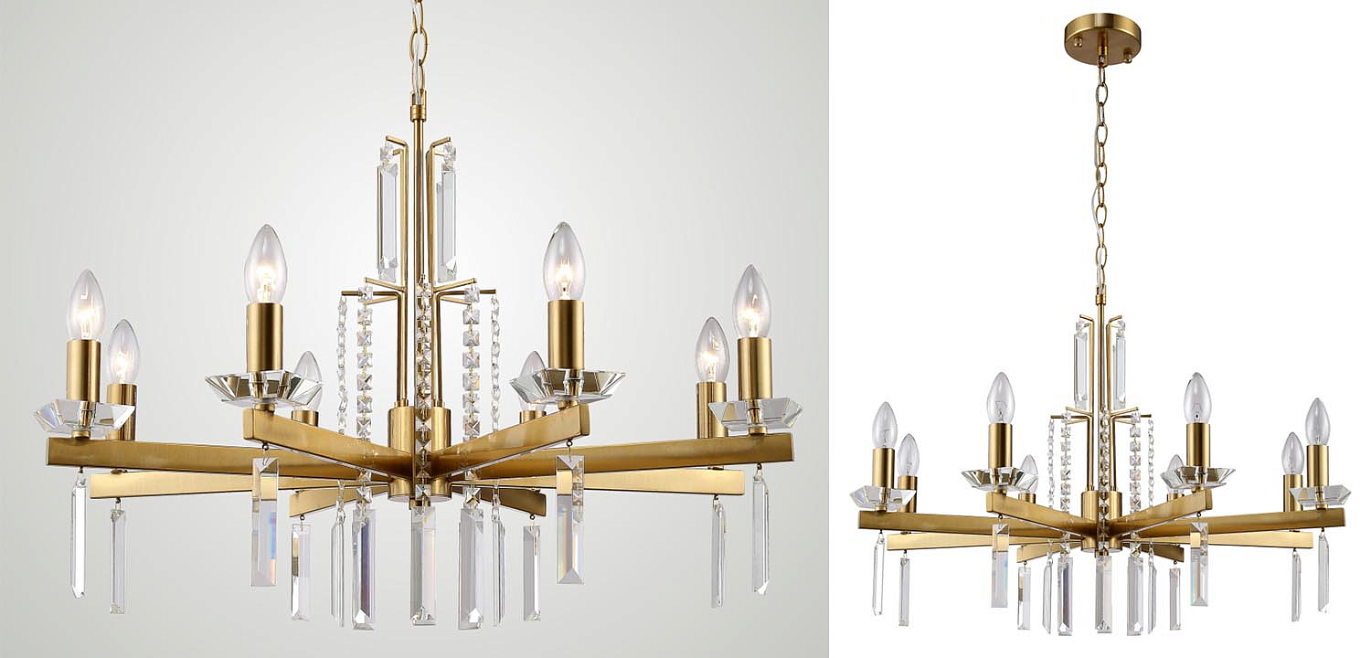 Люстра Vivien Crystal Brass Chandelier 8 Люстра Vivien Crystal Brass Chandelier 8 - Loft-Concept в Самаре