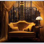 Настольная лампа c абажуром в форме купола из натурального камня  Heavenly Harmony варинант исполнения - 6 | Loft Concept в Самаре