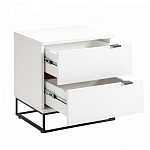 Тумба прикроватная белая с ящиками Strict Lines варинант исполнения - 3 | Loft Concept в Самаре